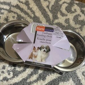 Hartz Stainless Steel Cat & Puppy Feeding Dish -brand new